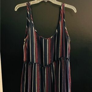 Hinge striped midi dress